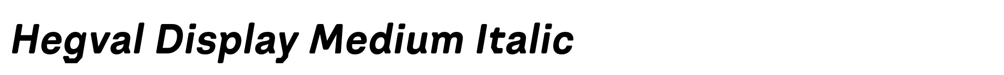 Hegval Display Medium Italic image